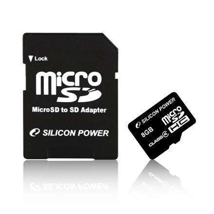 Carte Micro SD 4 Giga avec adaptateur