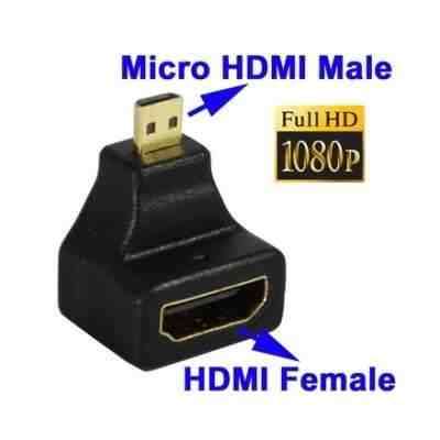 ADAPTATEUR HDMI Male / Femelle 90°