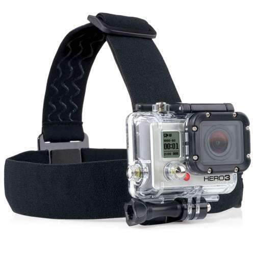 Bandeau de fixation frontale - elastique - avec pivot orientable pour  camera GoPro