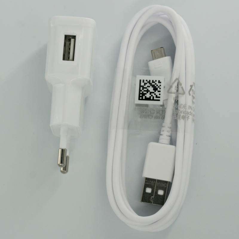 Samsung Galaxy S2 Chargeur secteur + cable BLANC Micro USB d